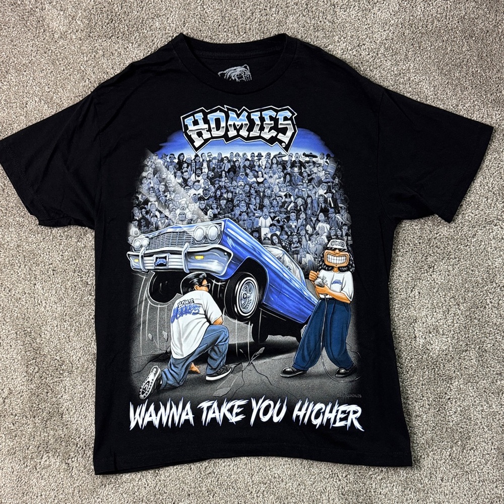 Homie Black and Blue Graphic T-Shirt